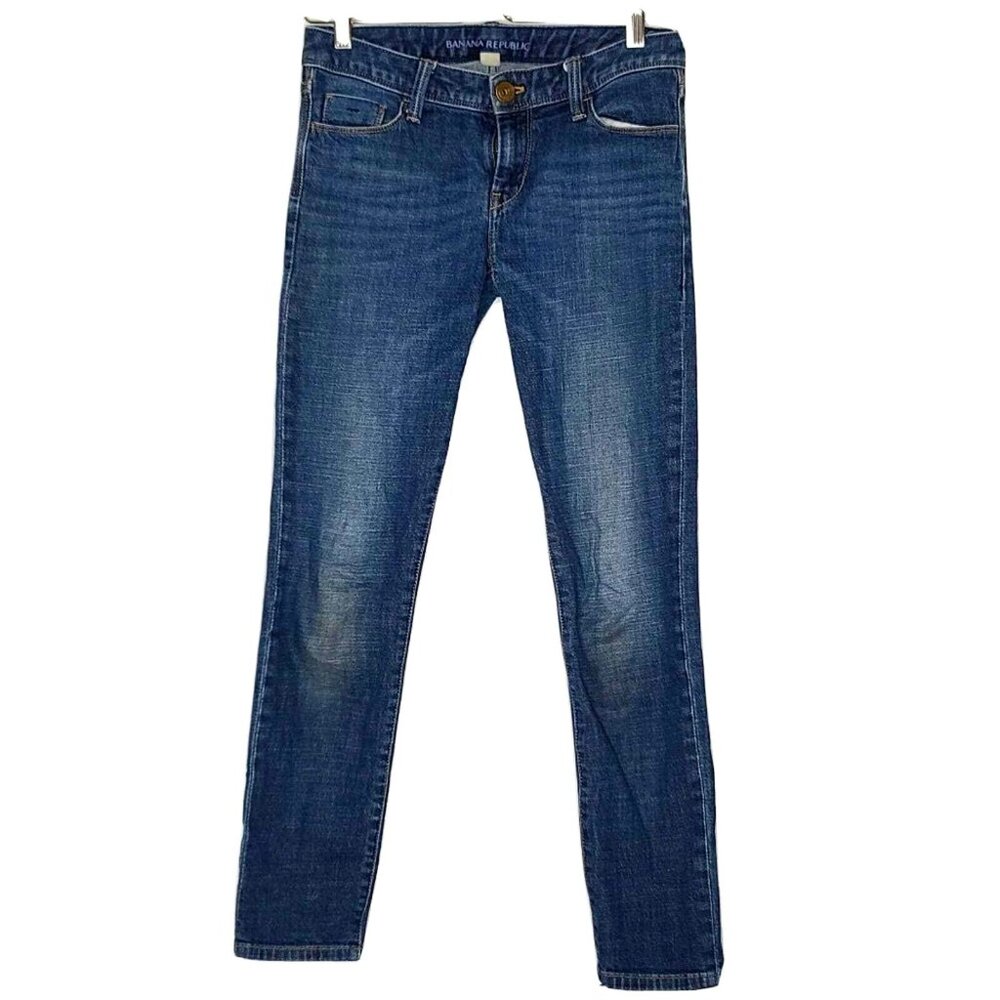 Banana Republic Jeans Womens Size 25 Medium Wash Denim Slim Straight Leg Stretch